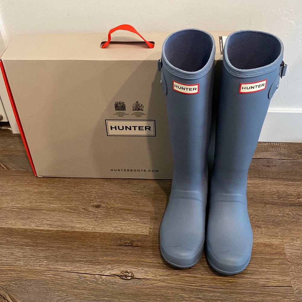 NEW! Hunter Tour Original Tall Boots Gull Grey